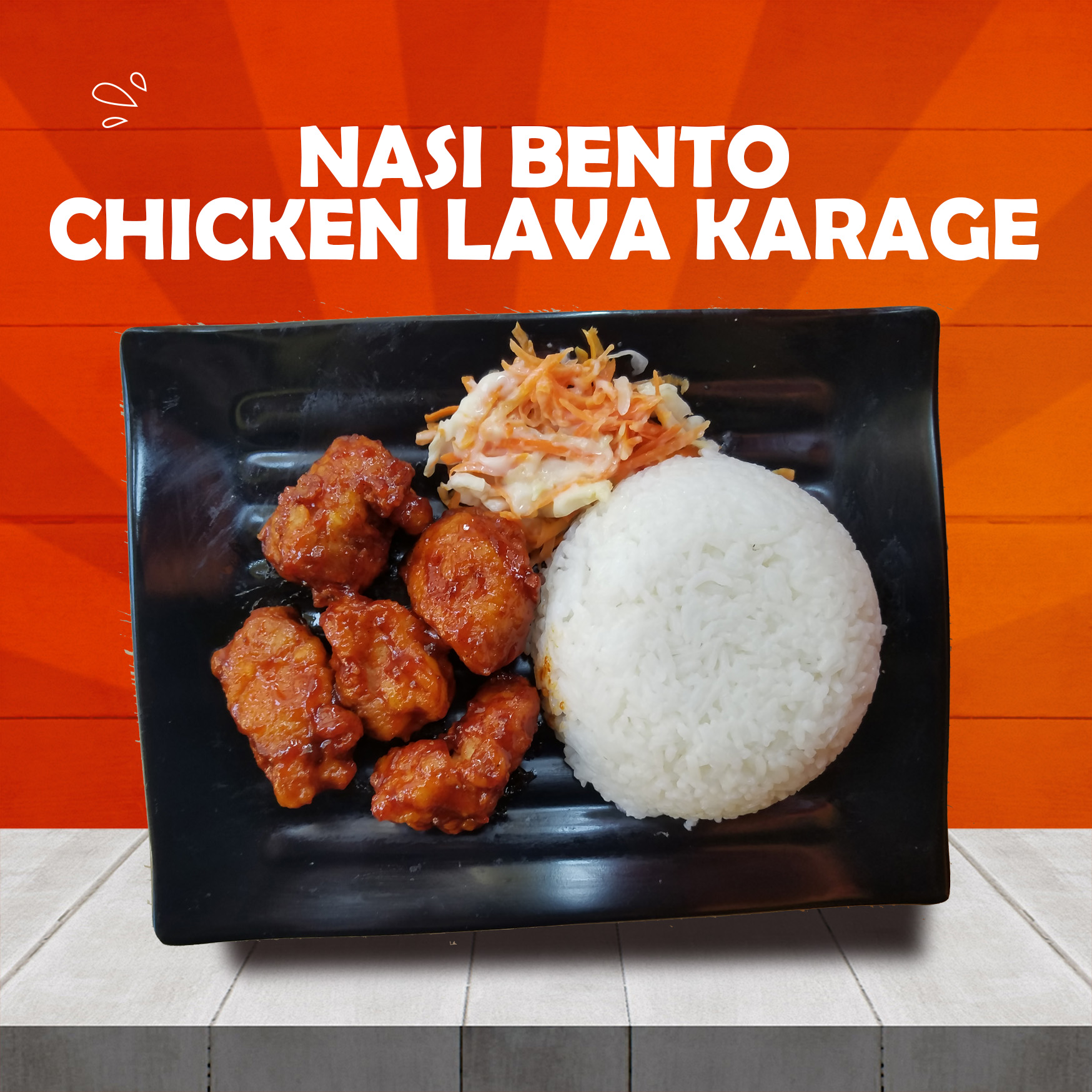 Nasi Bento – Chicken Lava Karage