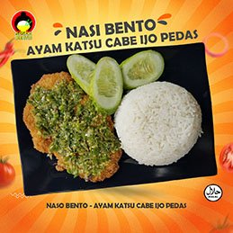 Nasi Bento – Single Katsu Cabe Ijo